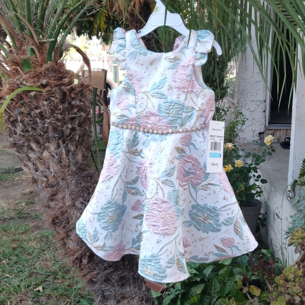 Rare Editions girl dress size 5 New With Tag